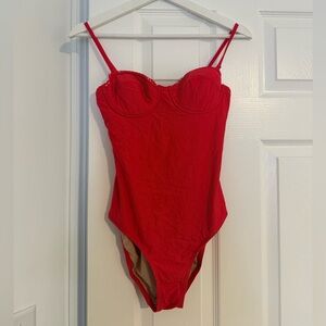 J. Crew Poppy Red One Piece Swimsuit